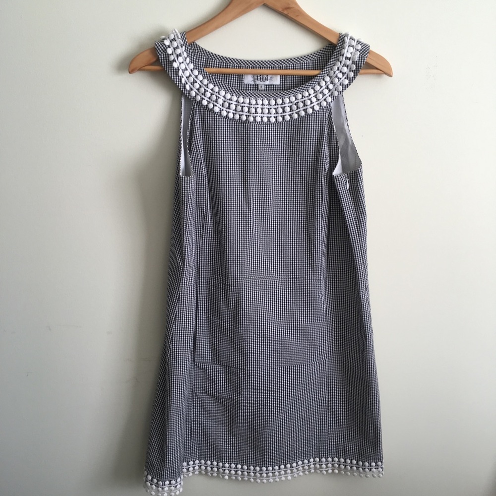 Tibi | Cotton Gingham Black and White Dress Size 8